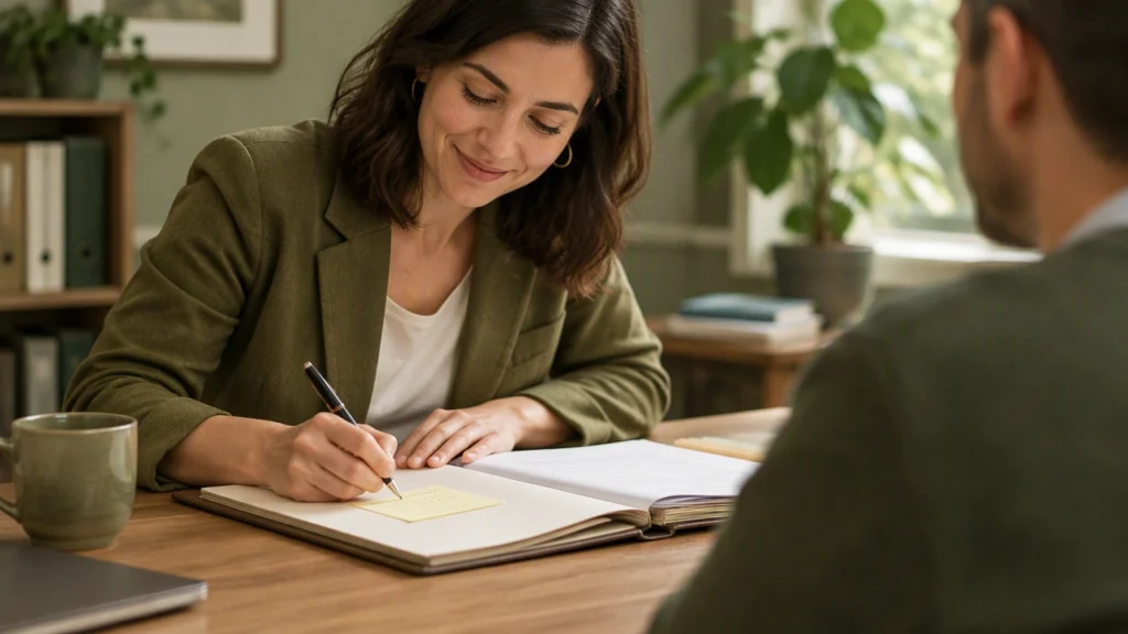 building trust with handwritten notes