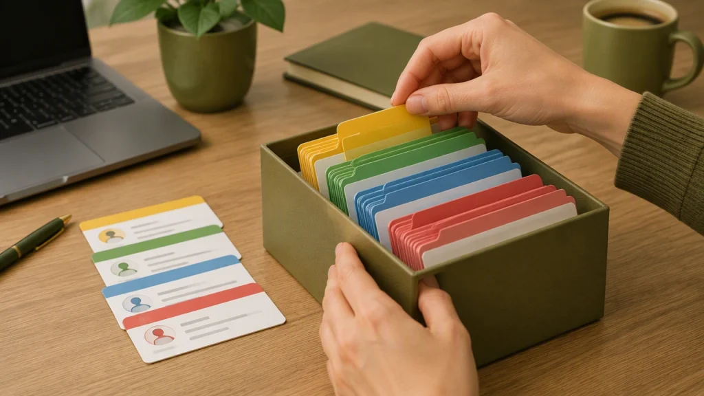 color coding client cards for quick access