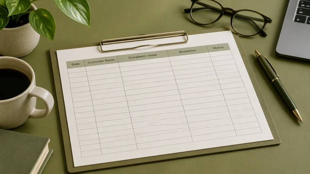 how to log complaints and resolutions