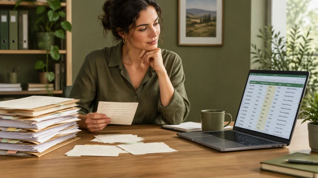 paper vs spreadsheet client tracking