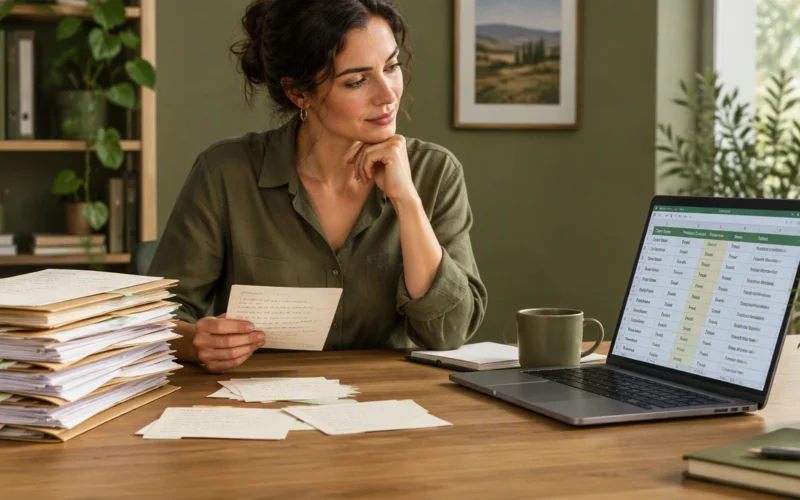 paper vs spreadsheet client tracking